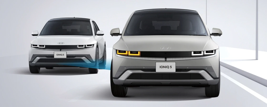 The new IONIQ 5 (アイオニック５)安全性と利便性 - ブラインドスポットコリジョンアボイダンスアシスト(BCA) - Hyundai Mobility Japan (ヒョンデ ジャパン)