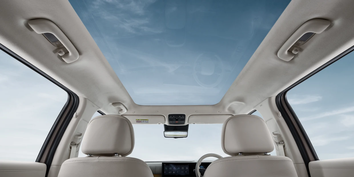 ビジョンルーフ[固定式大型ガラスルーフ/サンシェード付] - Hyundai Mobility Japan (ヒョンデ ジャパン)