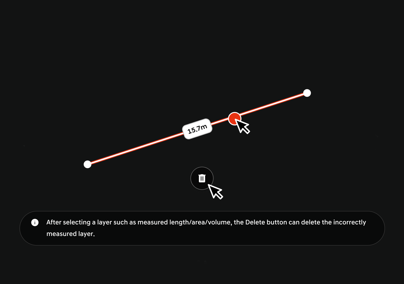 Measurement mode length guide