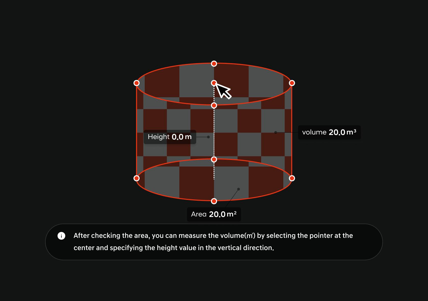 Measurement mode volume guide