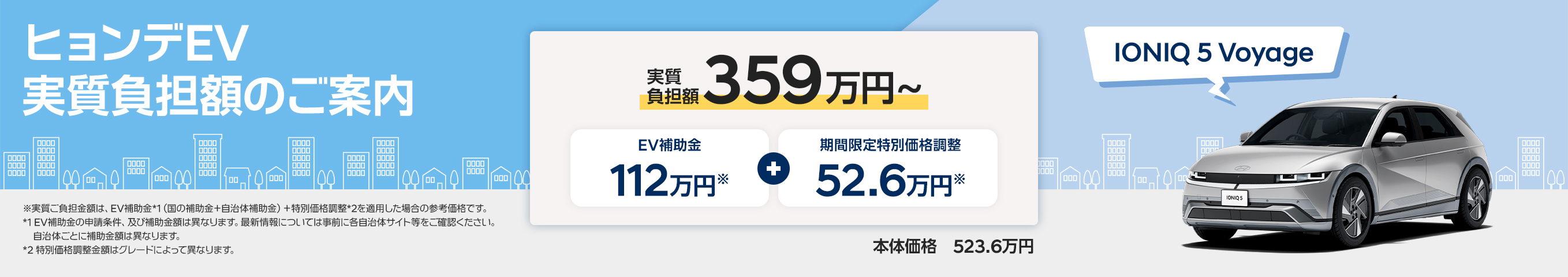 ヒョンデEV 実質負担額のご案内
