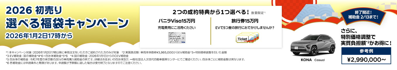 ヒョンデ 2026年初売り 選べる福袋キャンペーン 