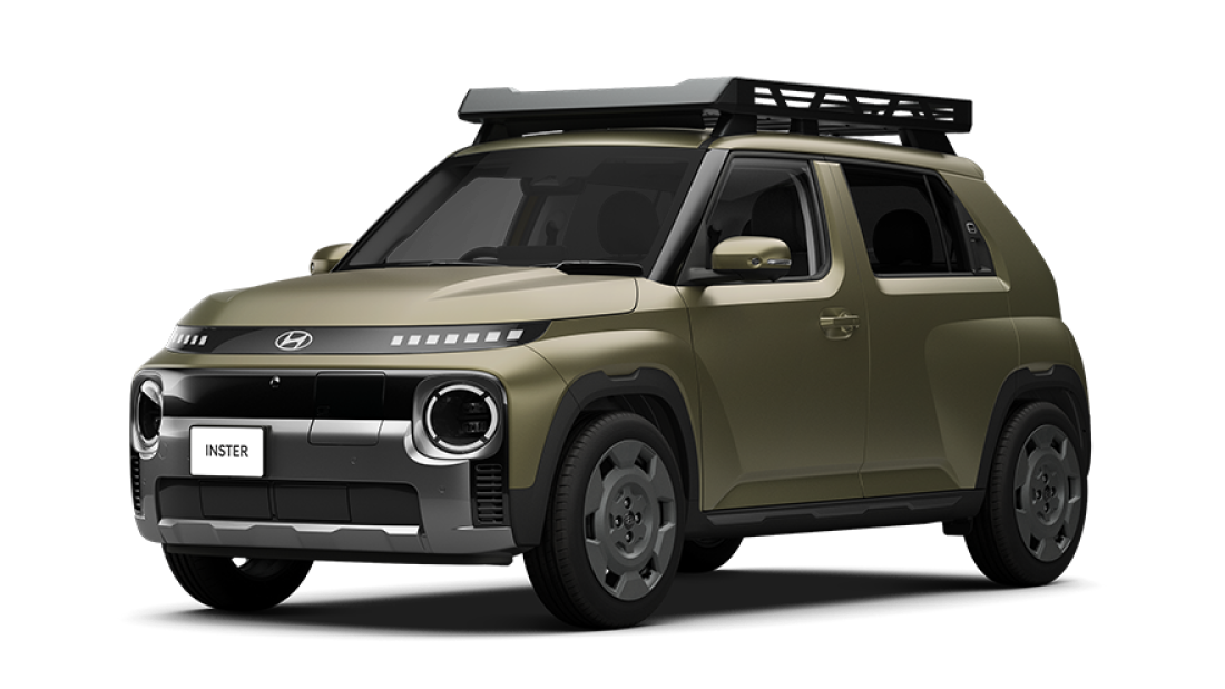 INSTER Cross アマゾナスグリーンマット / ダークグレーアマゾナスグリーン ヒョンデモビリティジャパン早期納車可能な車両