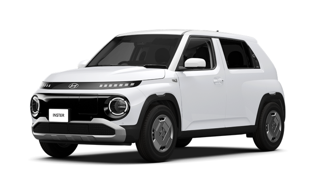 INSTER Casual アトラスホワイト / ブラックモノトーン ヒョンデモビリティジャパン早期納車可能な車両