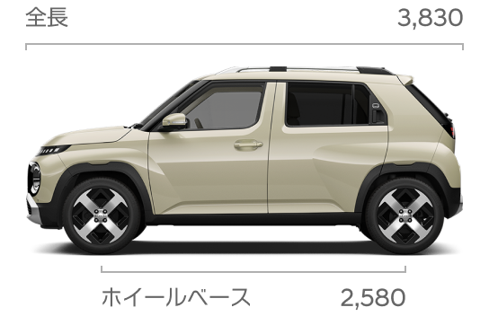 INSTER エクステリア 側面 - Hyundai Mobility Japan (ヒョンデ ジャパン) 