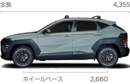 KONA Mauna Loa (コナマウナロア）エクステリア 側面 - Hyundai Mobility Japan (ヒョンデ ジャパン) 